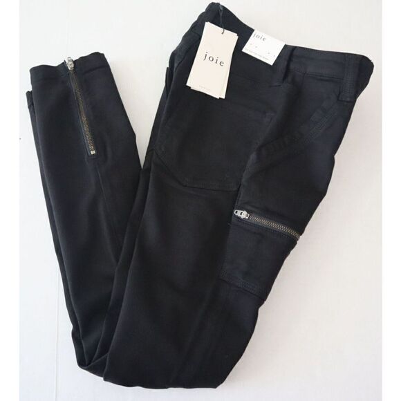 Joie Jeans Women’s Sz 24 Caviar Black High Rise Park Skinny Zip Ankle Pants $228 - Picture 11 of 11